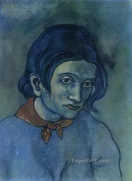 パブロ・ピカソ Painting - 女性の頭 1902 1903 パブロ・ピカソ